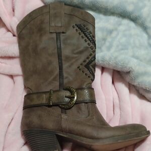 Brown Western-Style Women's Boots
